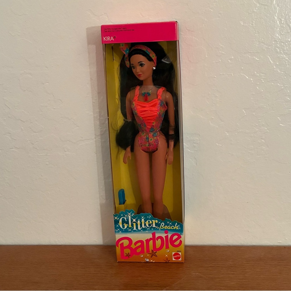 Vintage 1992 Barbie Glitter Beach Kira Doll NRFB